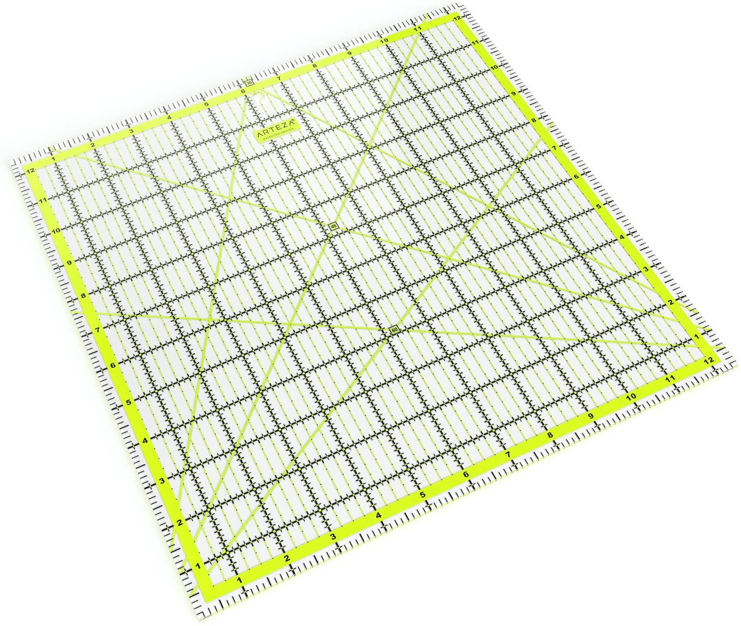 Acrylic Quilter's Ruler, 12.5" x 12.5"