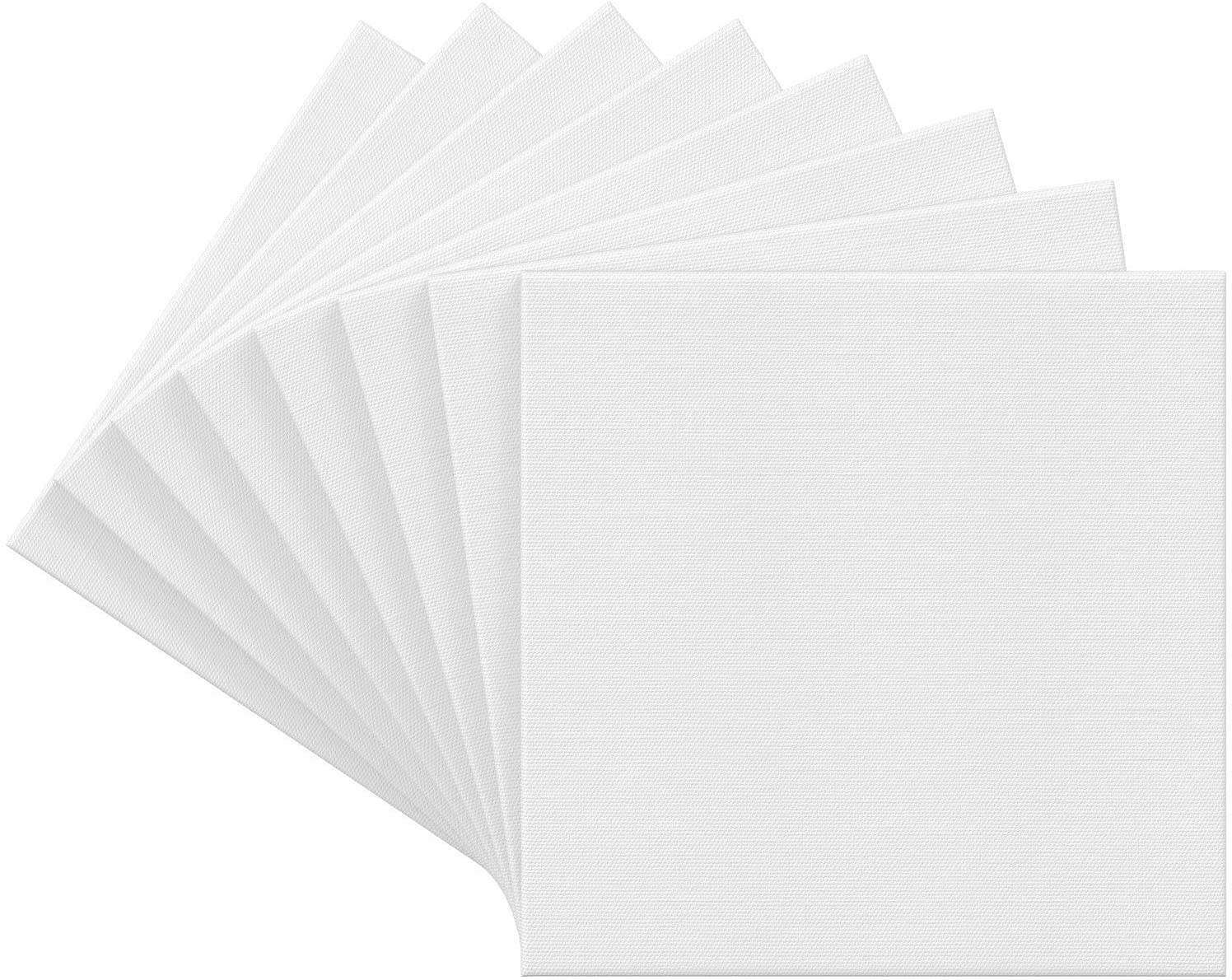 Arteza Stretched Canvas, Premium, White, 12x12, Blank Canvas Boards For  Painting - 8 Pack : Target