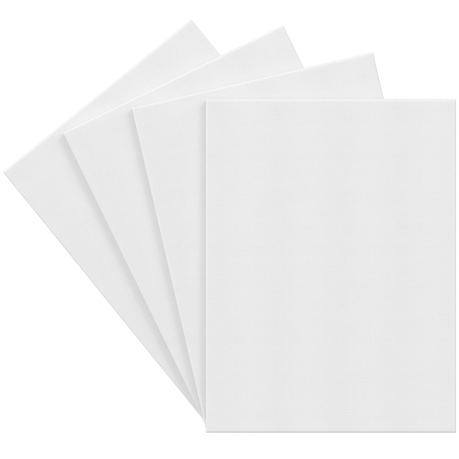 ARTEZA Canvases for Painting, Pack of 4, 18 x 24 Inches, Blank White  Stretched Canvas Bulk, 100% Cotton, 8 oz Gesso-Primed, Art Supplies for  Adults