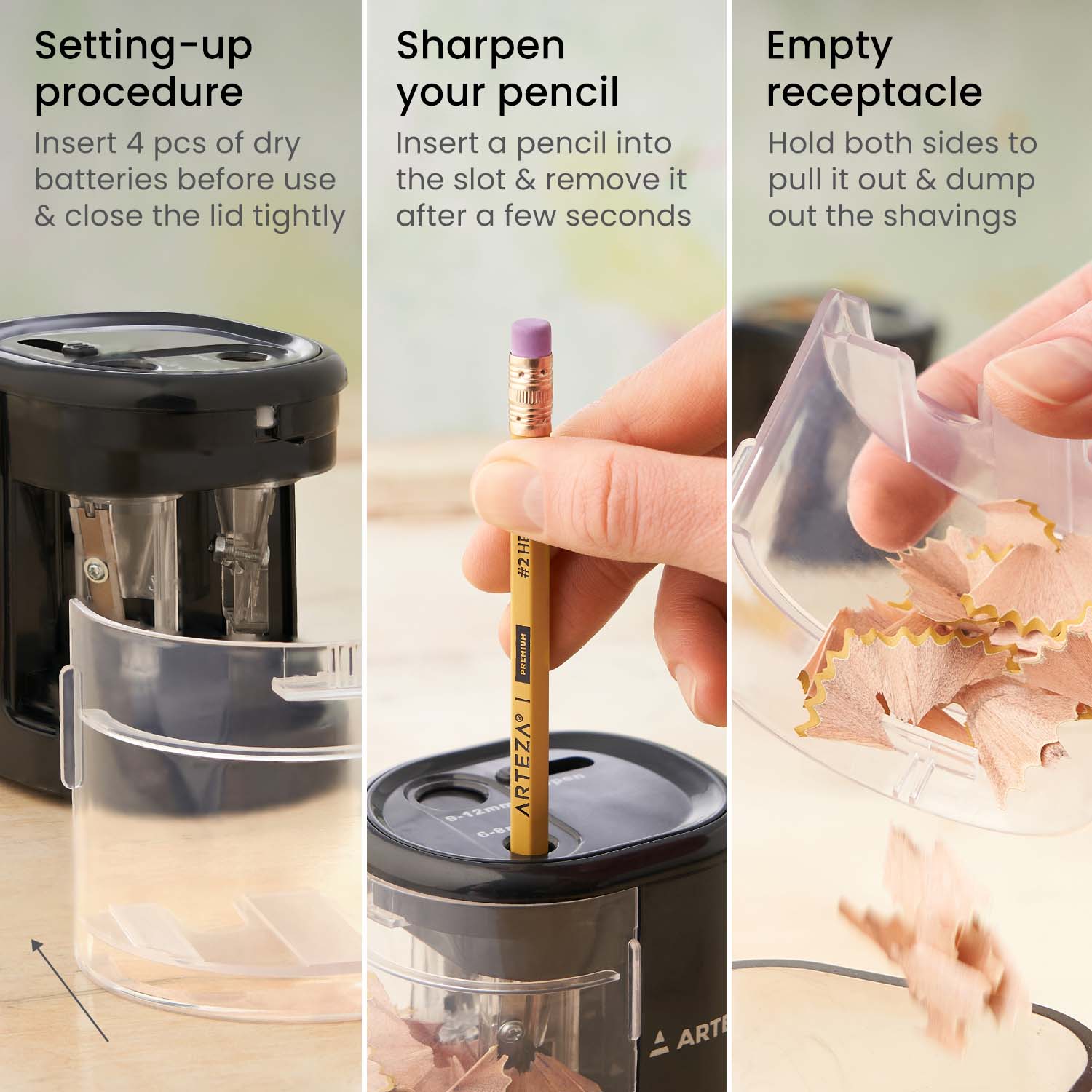 Sharpening Battery Operated Pencil Sharpener