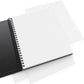 Sketchbook Spiral-Bound Hardcover Black 5.5" x 8.5” - Pack of 3