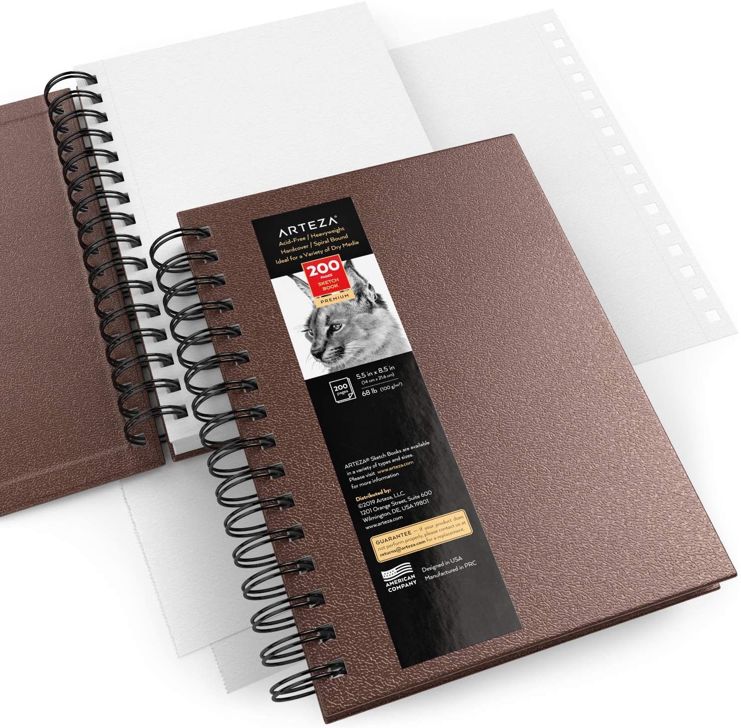 Arteza 5.1x8.3 Sketch Book Pack of 2 Notebooks 132 Pages per