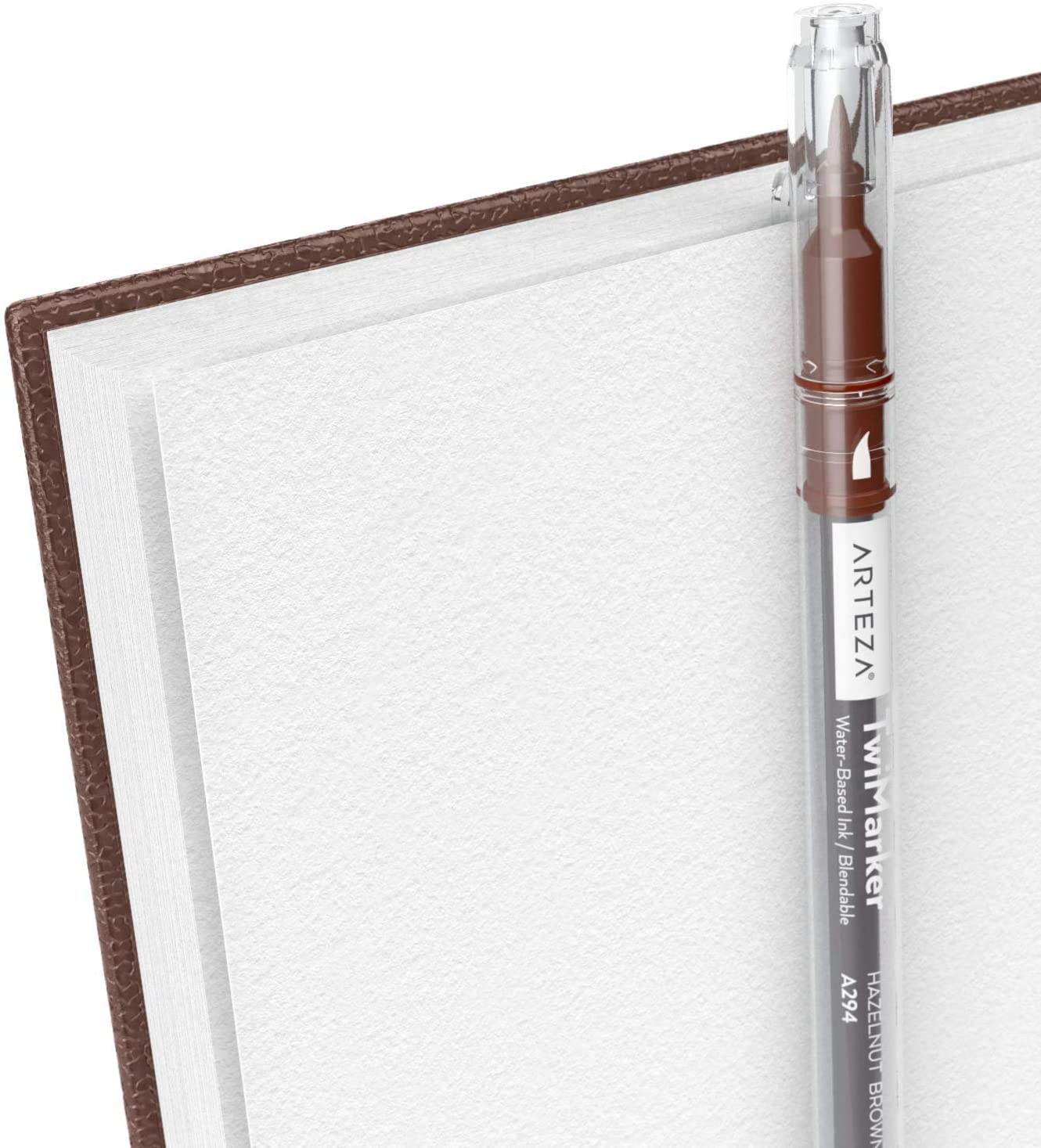 Sketchbook Spiral-Bound Hardcover Brown 5.5x8.5” - Pack of 3