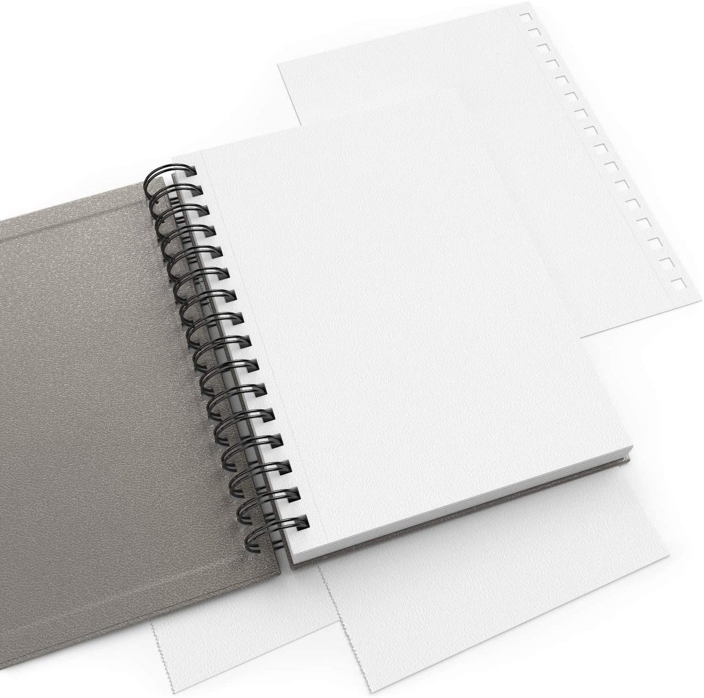 Watercolor Book, Spiral-Bound Hardcover, Gray, 5.5" x 8.5” - Pack of 3