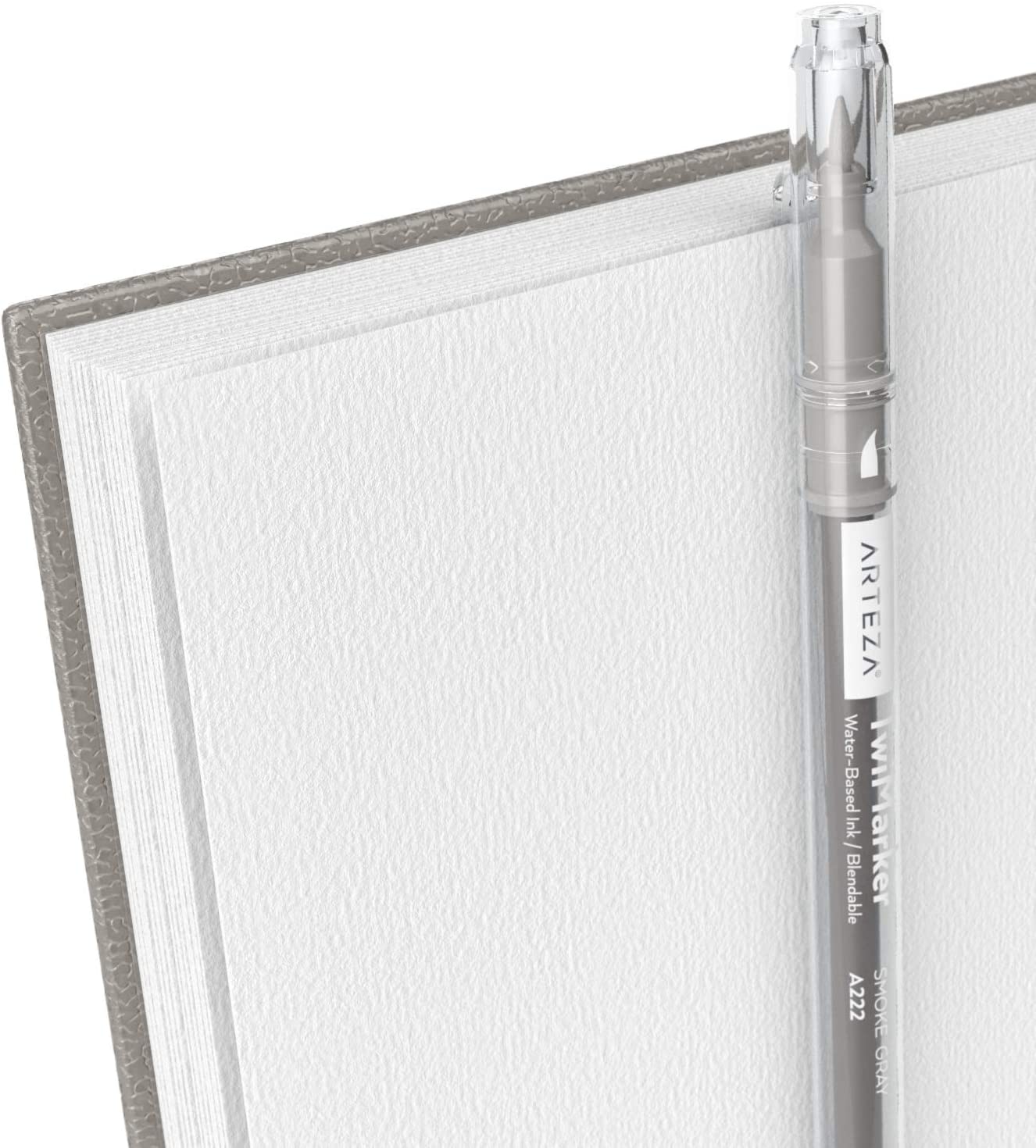 Watercolor Book, Spiral-Bound Hardcover, Gray, 5.5 x 8.5” - Pack of 3