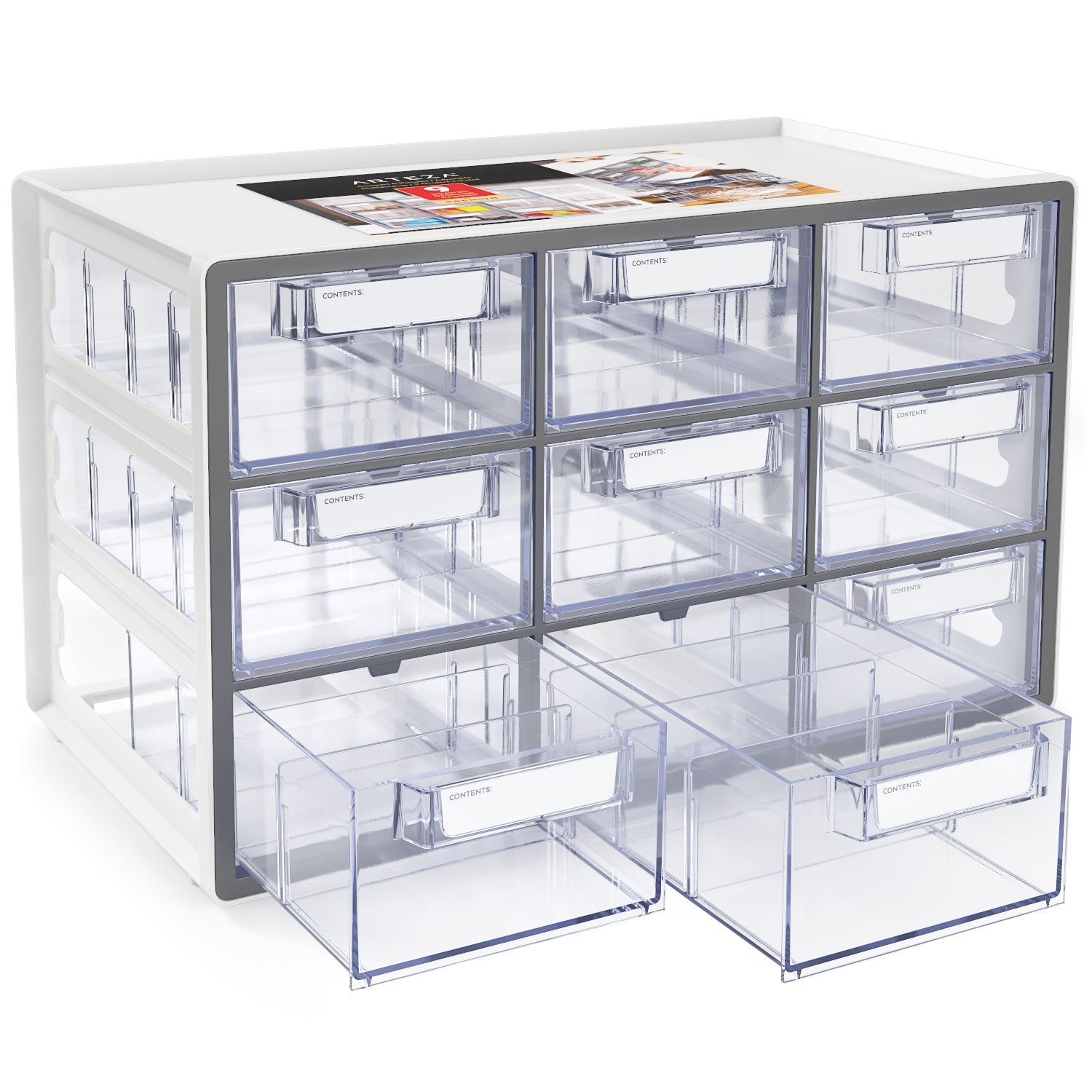 The Clear 9 Drawer Storage Cabinet
