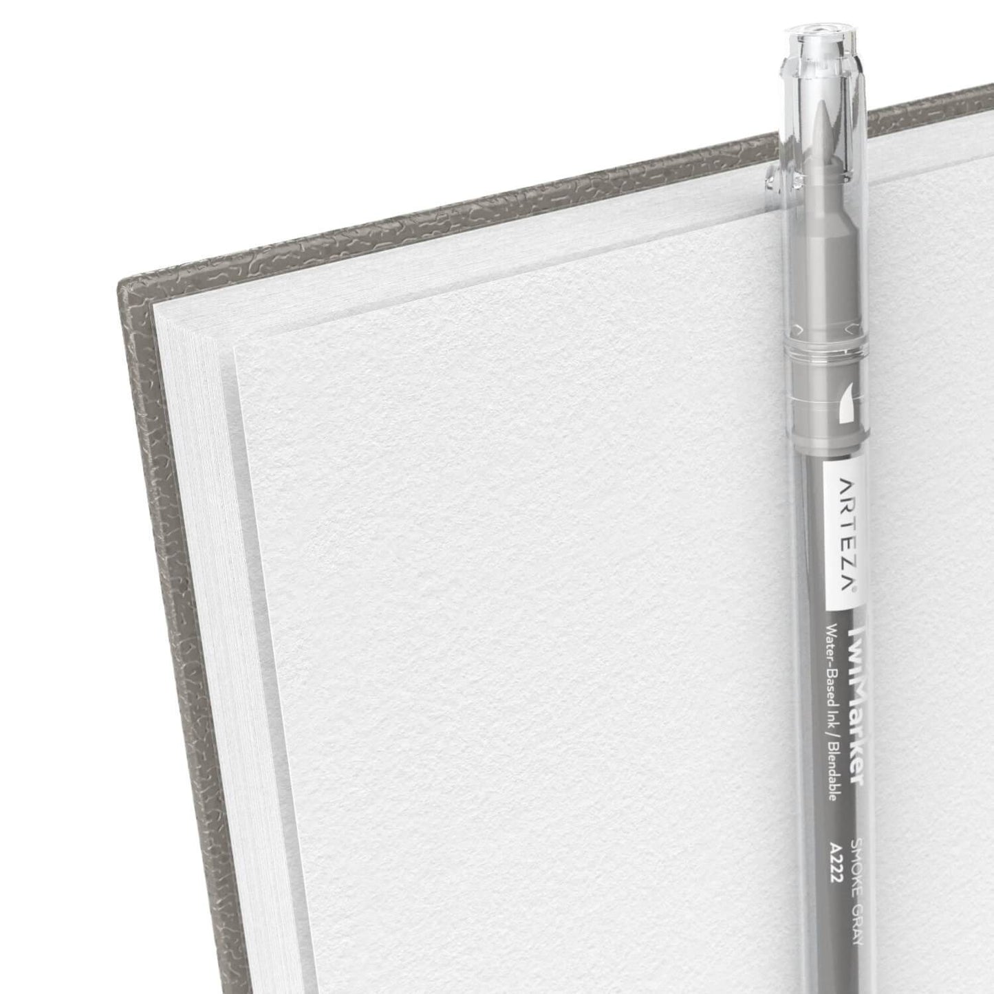 Sketchbook Spiral-Bound Hardcover Gray 9" x 12” - Pack of 2