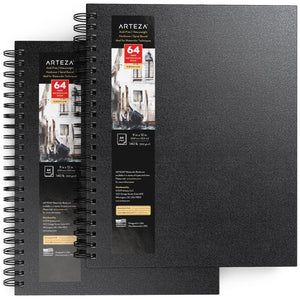 Arteza Mixed Media Sketchbooks, Pack of 3, 5.5 x 8.5 Inches, 60-Sheet  Drawing Pads with 110lb Paper, Spiral-Bound, Art Supplies for Wet and Dry  Media - Yahoo Shopping