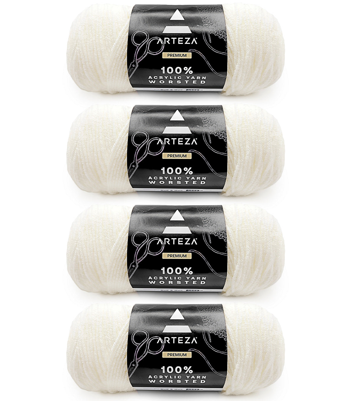  Arteza Acrylic Yarn for Crocheting, 4 x 200-g Skeins of  Worsted Yarn for Knitting, Ripped Jeans A505, Machine Washable, Knitting &  Crochet Supplies – Use with Knitting Needles and Crochet