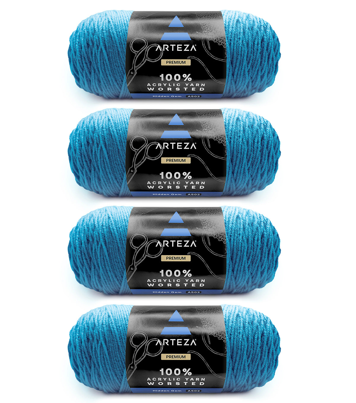  Arteza Acrylic Yarn for Crocheting, 4 x 200-g Skeins of  Worsted Yarn for Knitting, Hello Sunshine A102, Machine Washable, Knitting  & Crochet Supplies – Use with Knitting Needles and Crochet