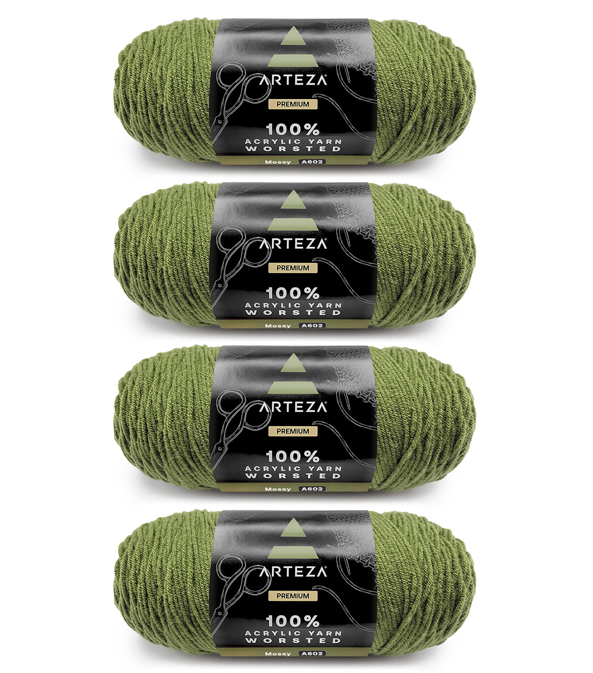 Mainstays Home 4 Ply Worsted Weight Yarn 100% Acrylic 8 oz. 01620 Soft  Yellow