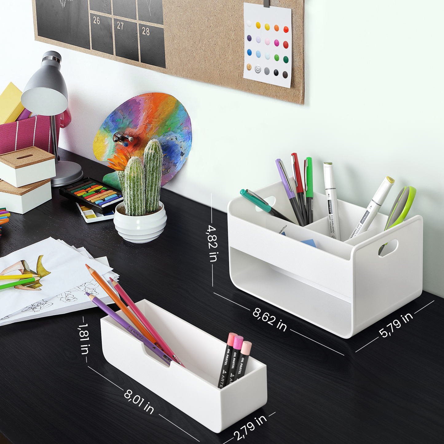 Small Desk Organizer with Drawer