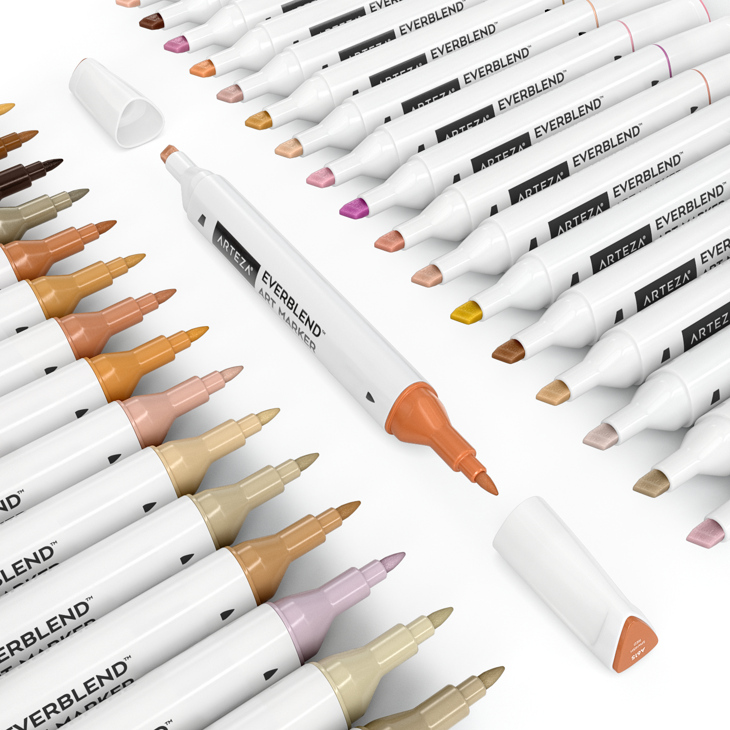 Stationery Island Skin Tones Sketch Markers - Set of 48