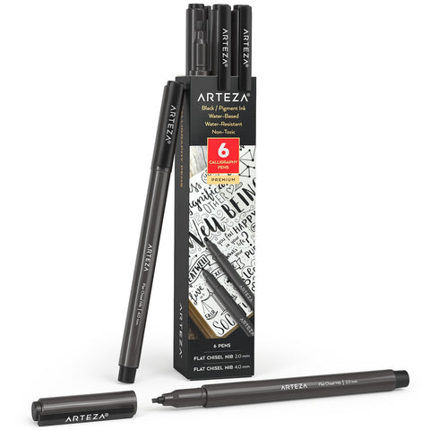 Sipa Water Black calligraphic Marker flexible soft pens for cd