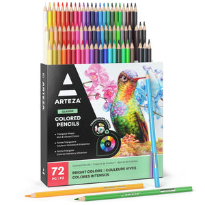 Best Colored Pencils - 72 Coloring Pencil Set With Case - Artist