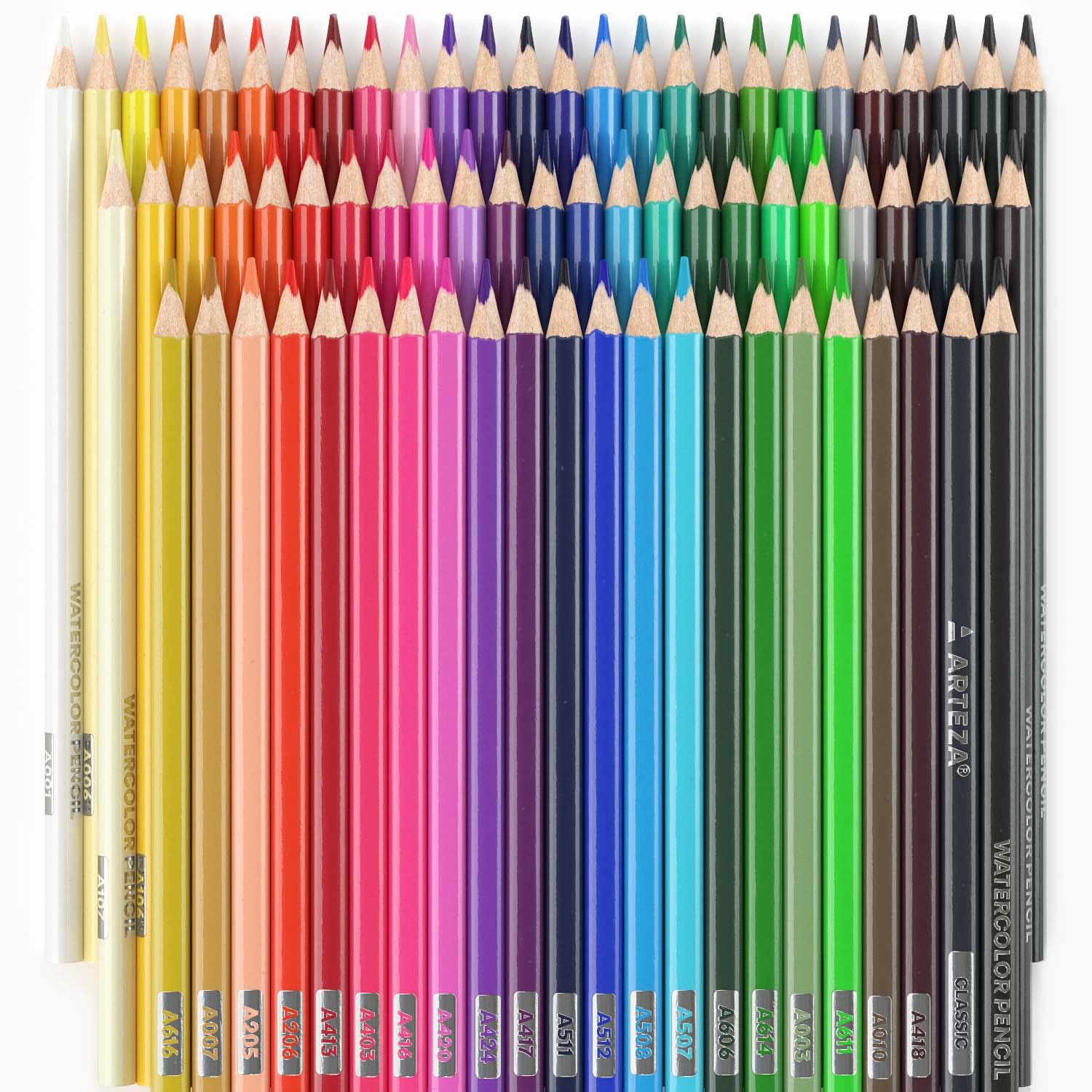 Arteza Professional Watercolor Pencils (Set of 72)