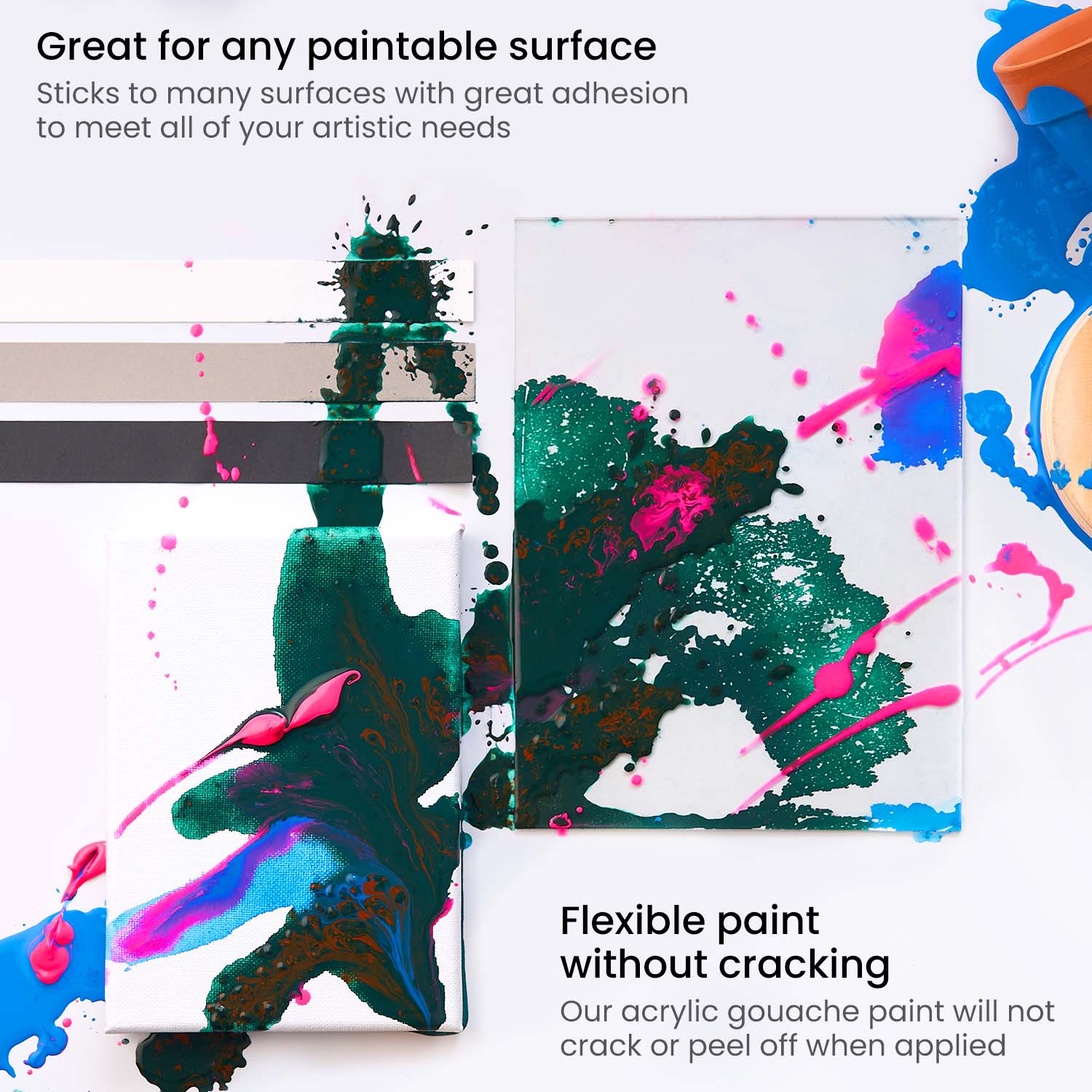 Acrylic Gouache Paint, Basic Tones - Set of 12 – Arteza.com