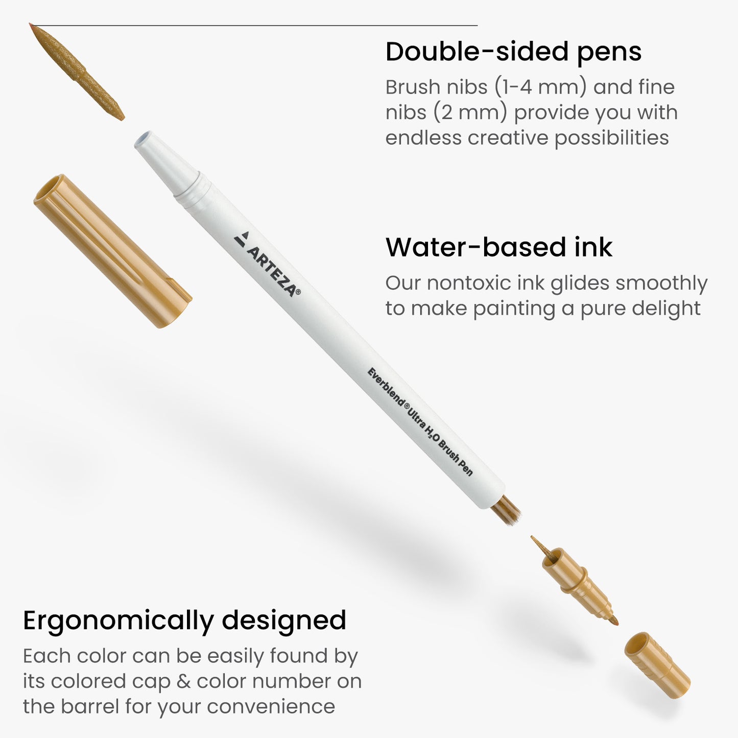 EverBlend® Ultra H2O Brush Pens, Earth Tones - Set of 12
