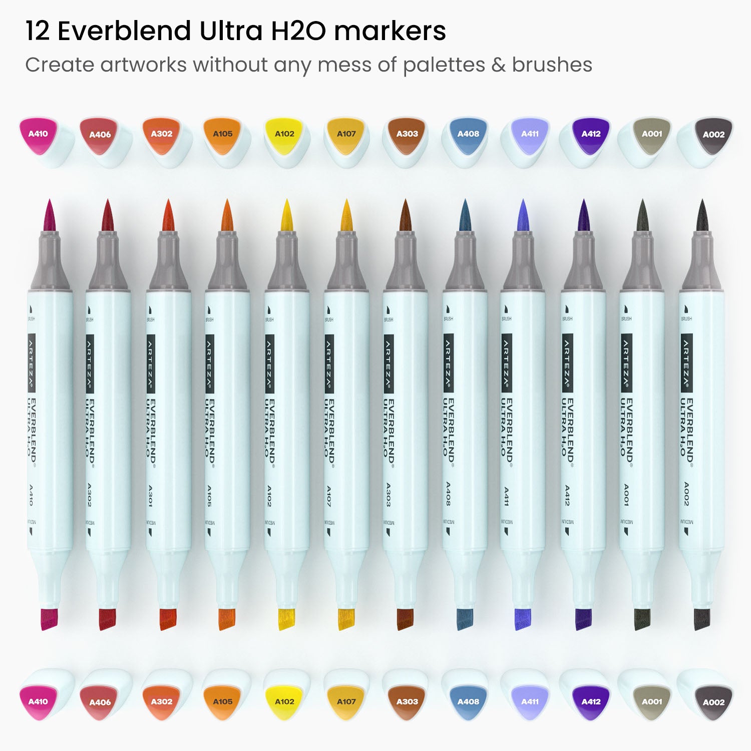 Arteza Everblend Art Markers 120 Colors Swatch Template DIY Single Page  Color Swatch Printable Digital PDF Template Instant Download (Download Now)  