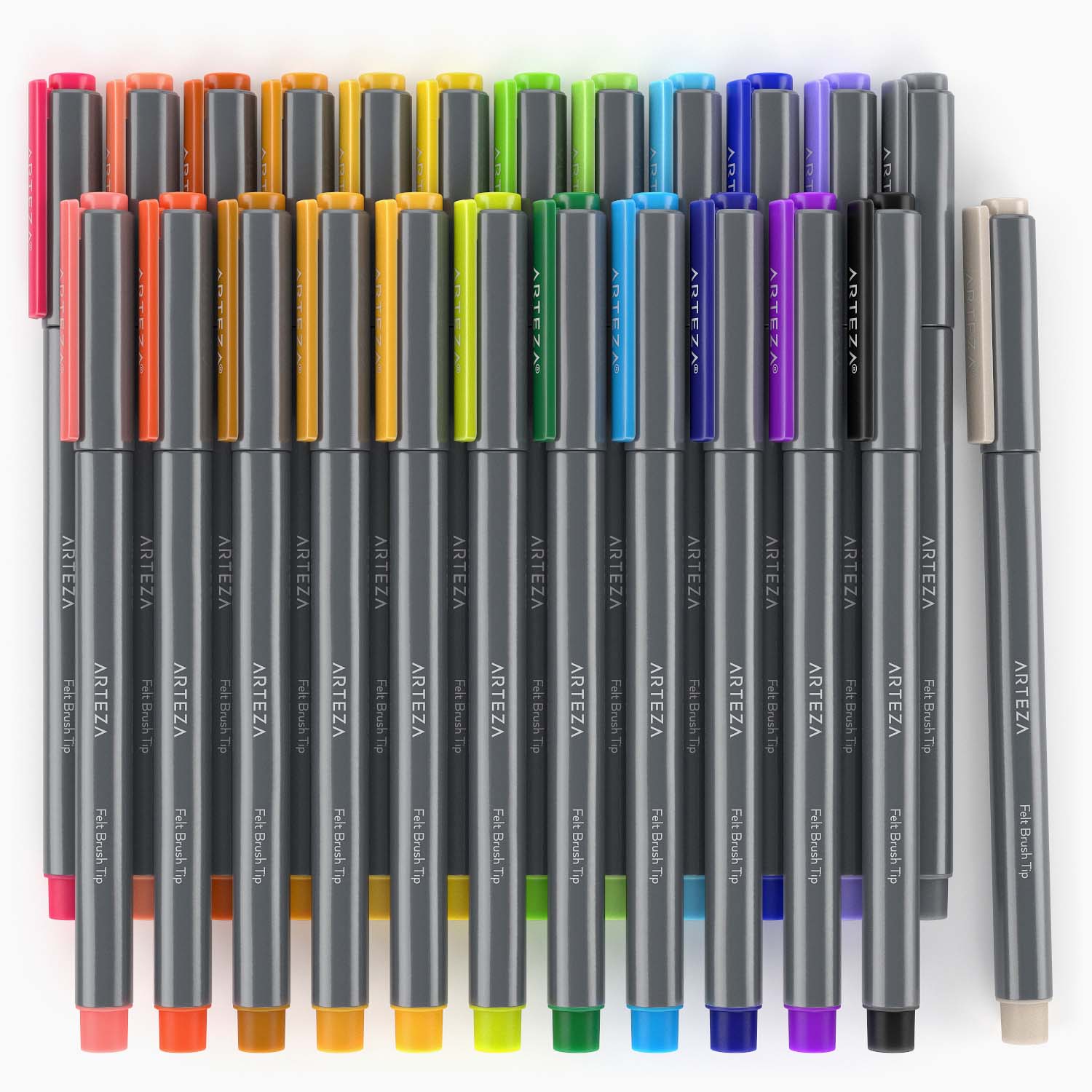 Arteza Felt Tip Pens, Rainbow - Set of 24