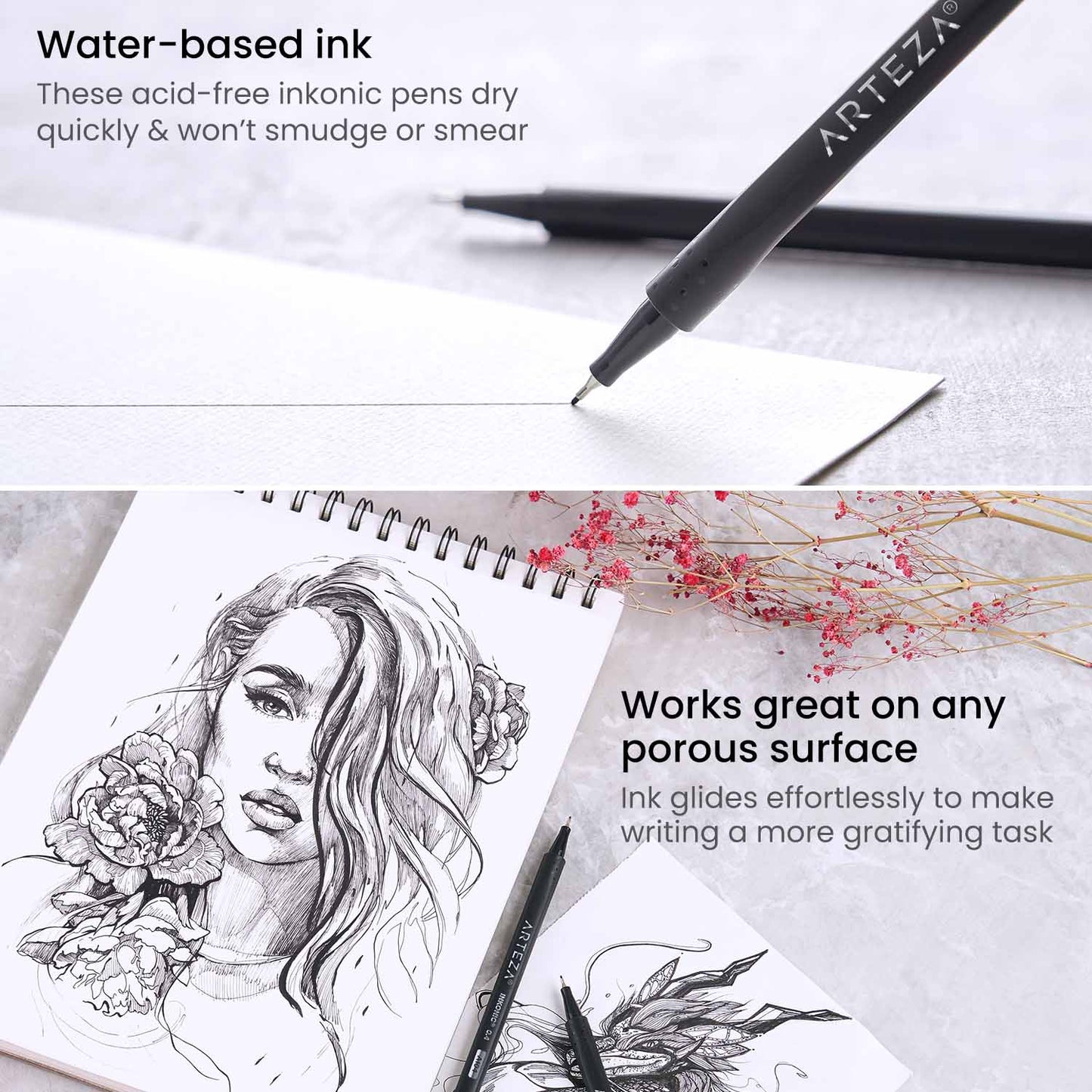 9Pack Sakura Liner Pigma Micron Pens Fineliner Set Brush Ink Marker  Sketching Pens Black Markers Pigment Tip For Drawing Artist - AliExpress