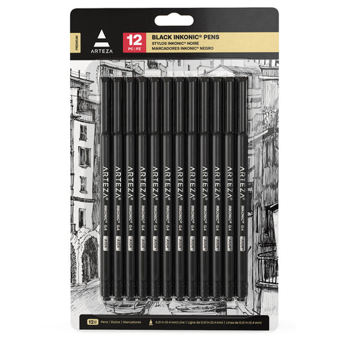 Price: 6110.00 Rs Mr. Pen- Black Fineliner Pens, 12 Pack, Black