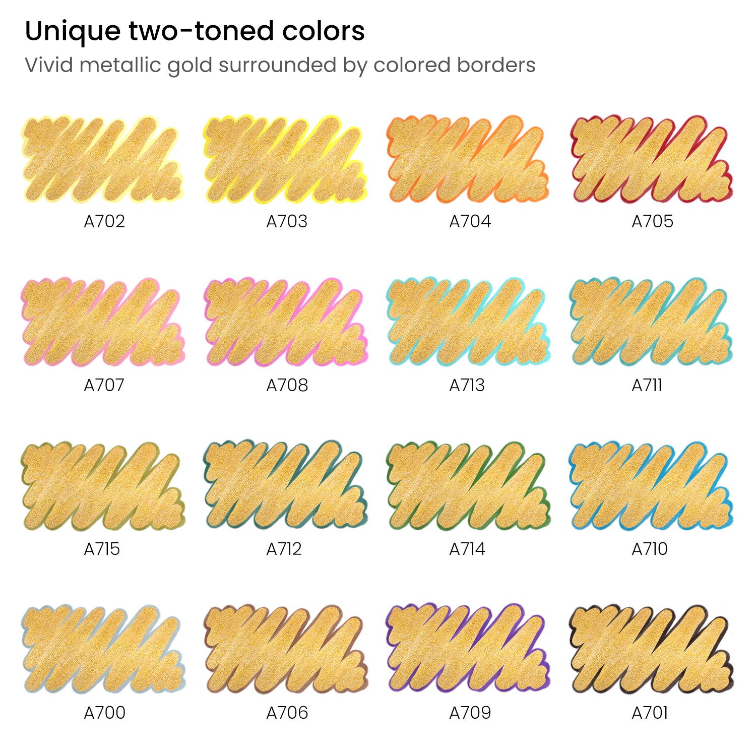 ZSCM 8 Colors Gold Metallic Outline Markers – Zscm The world of
