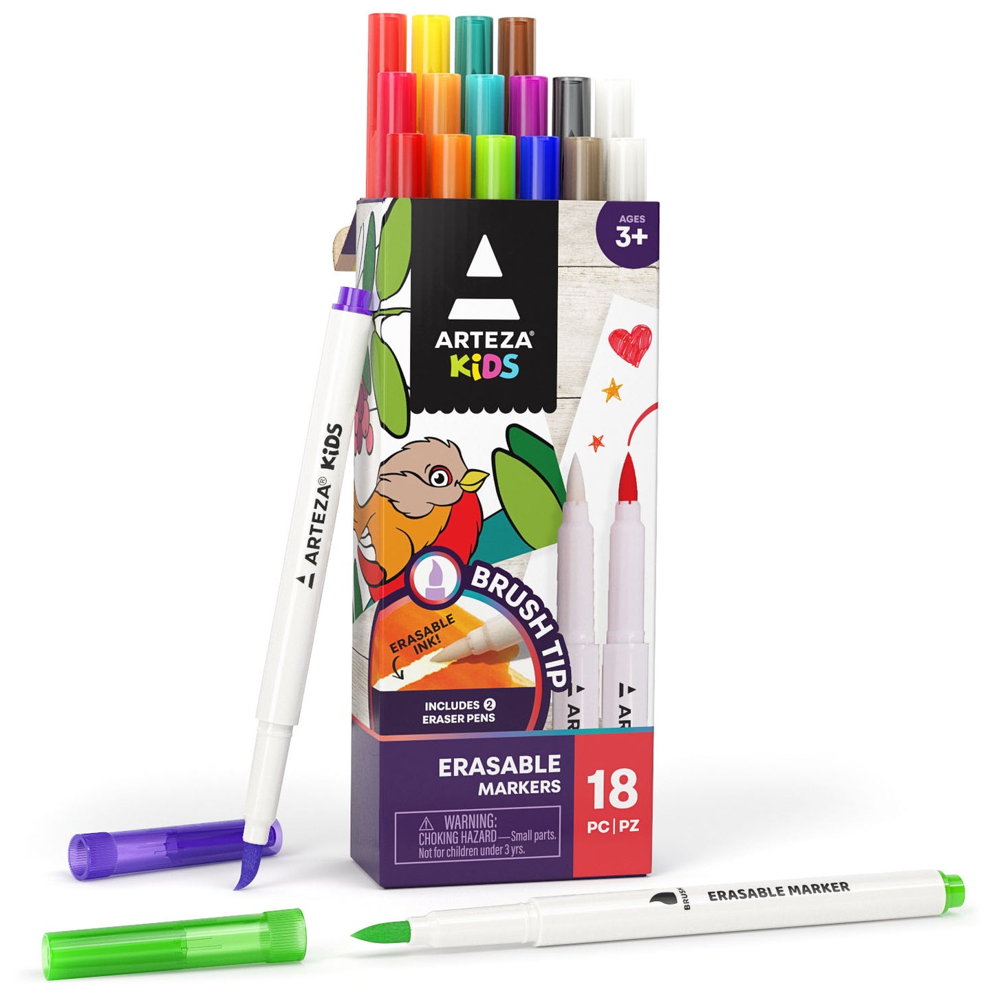 ZenZoi RNAB09SQWVLXZ dry erase markers for kids whiteboard erasable marker  pens set fine tip point - eco pen pack with 13 unique, bright colors 