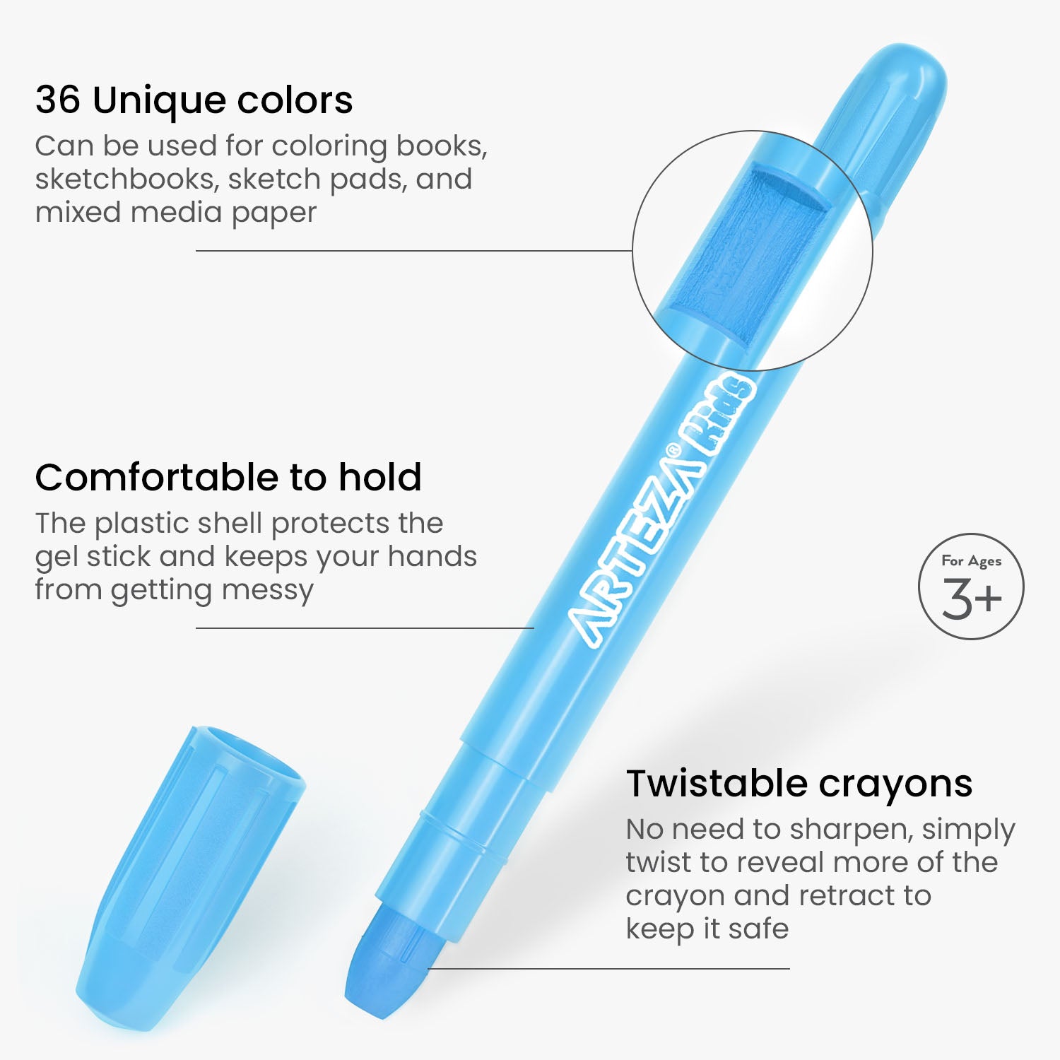 About the  Kids Twistable Gel Crayons