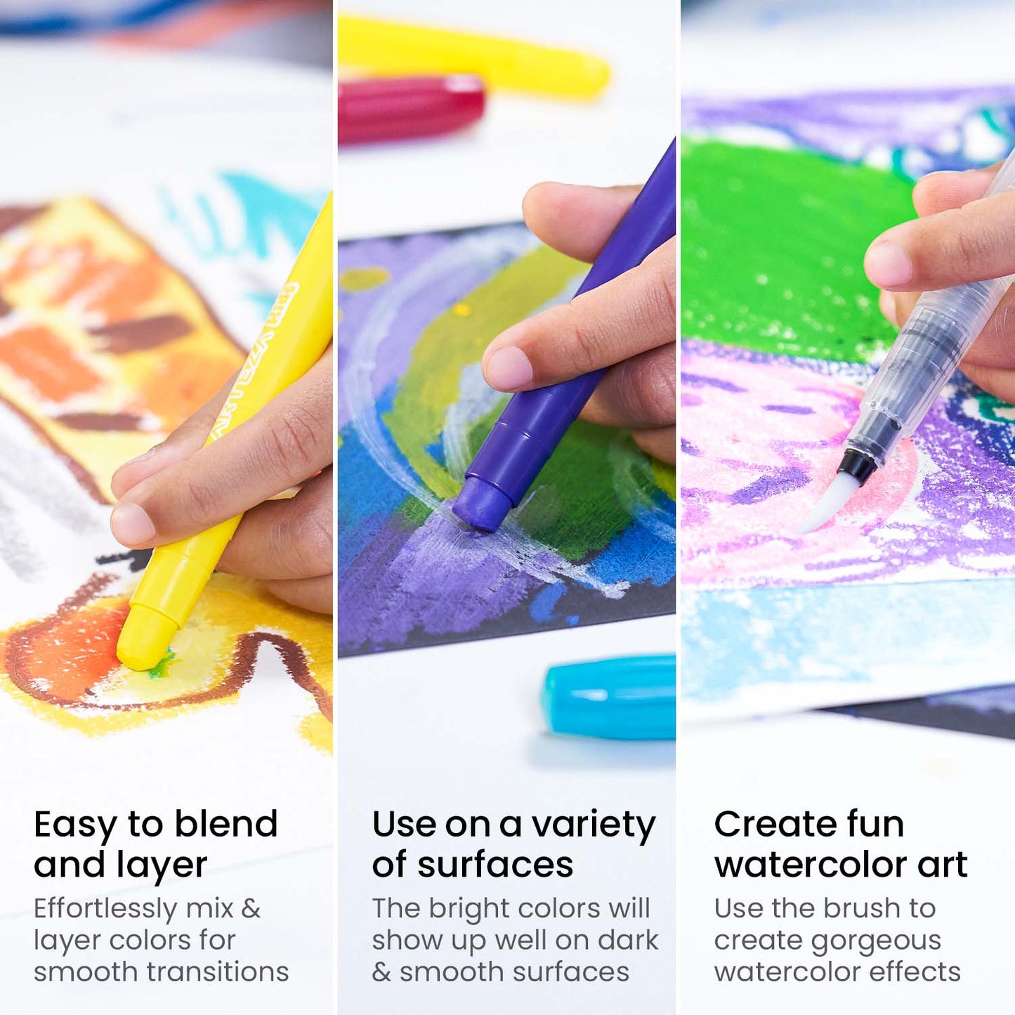 Easy to Blend with Kids Twistable Gel Crayons