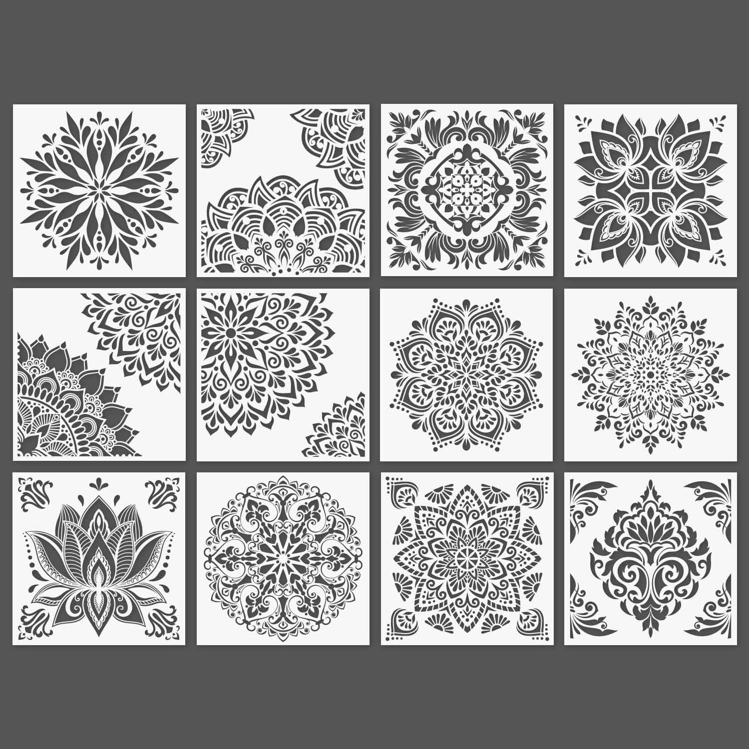 Mandala Stencils - Set of 12 –