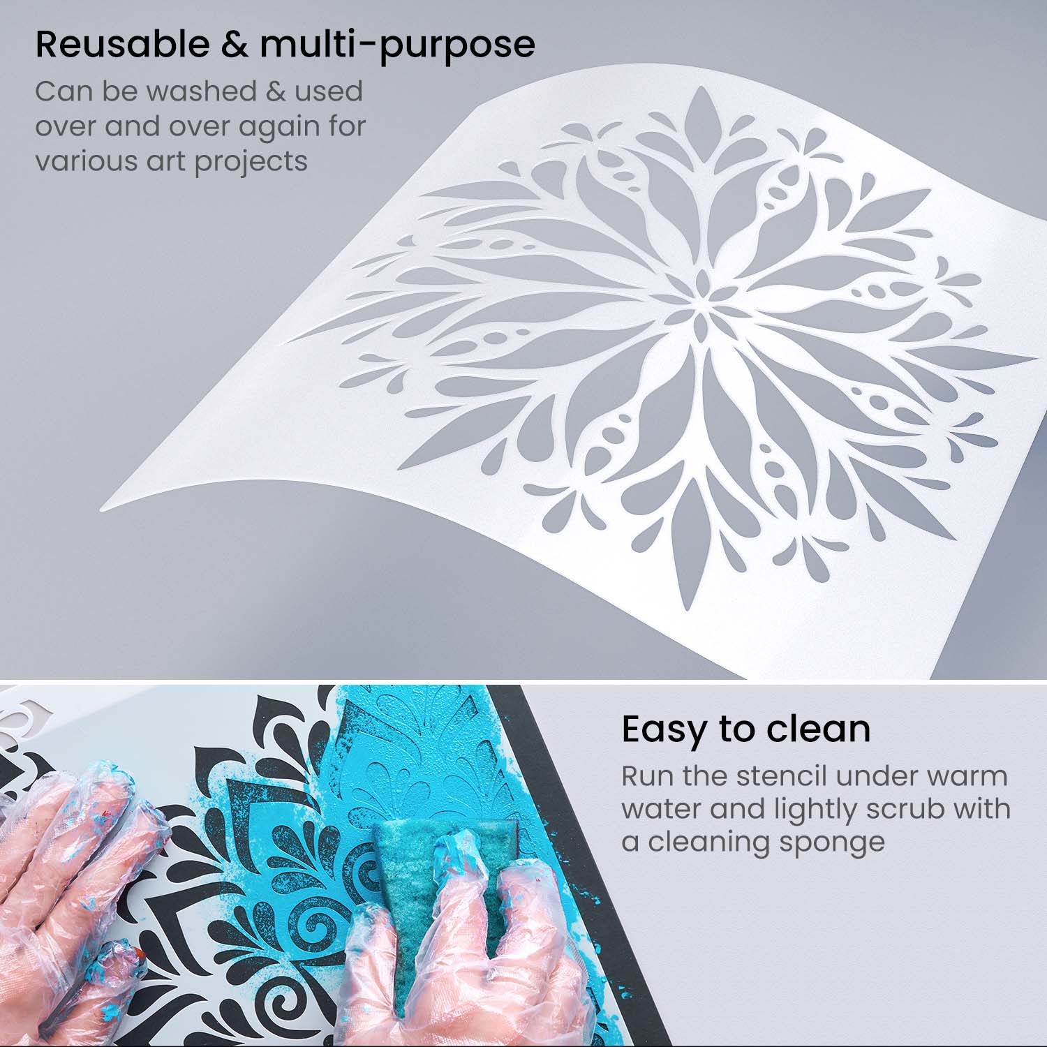 Mandala stencils for multiple use in different sizes Art and craft