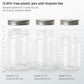 12 Plastic Mason Jars with Lids, Assorted Sizes