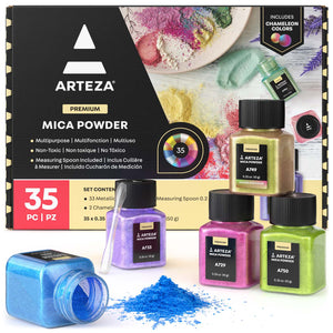 Arteza Pouring Acrylic Paint, Iridescent Enchanted Tones, 4oz Bottles - Set of 4