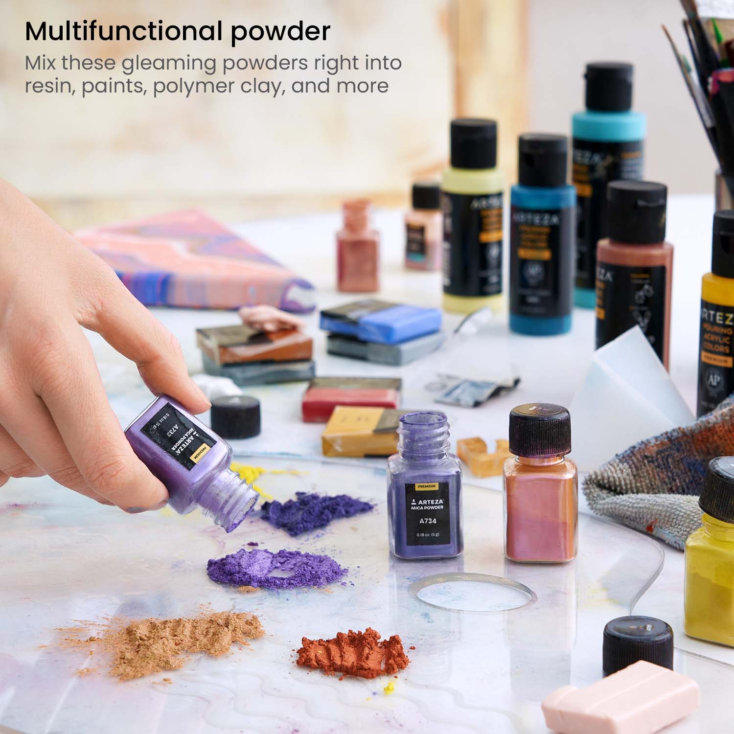 OOEC Set of 44 Colors - Mica Powder Complete Set
