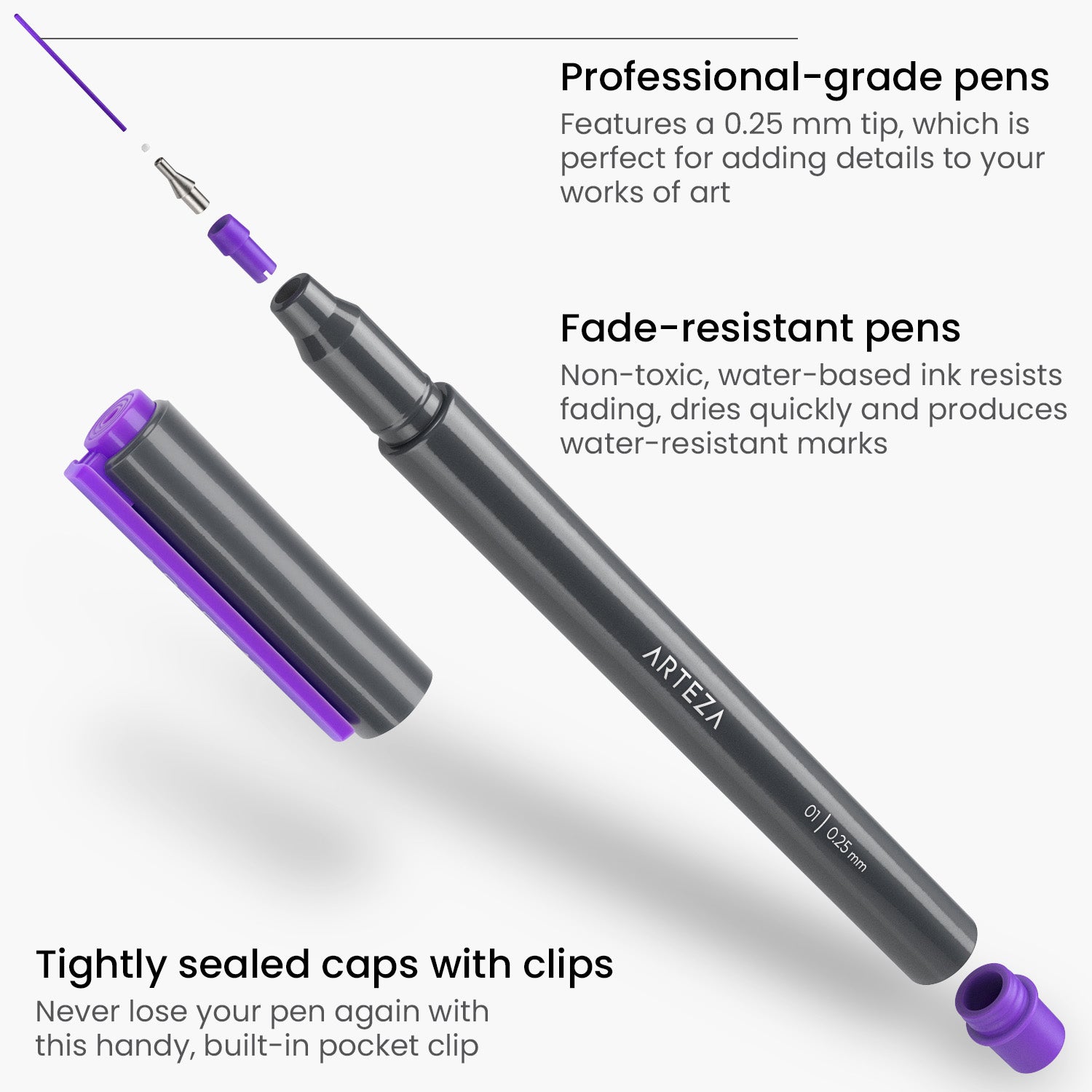 Liquid Micro Line Pens, Black Japanese Ink, Assorted Nibs - Set of 9 –