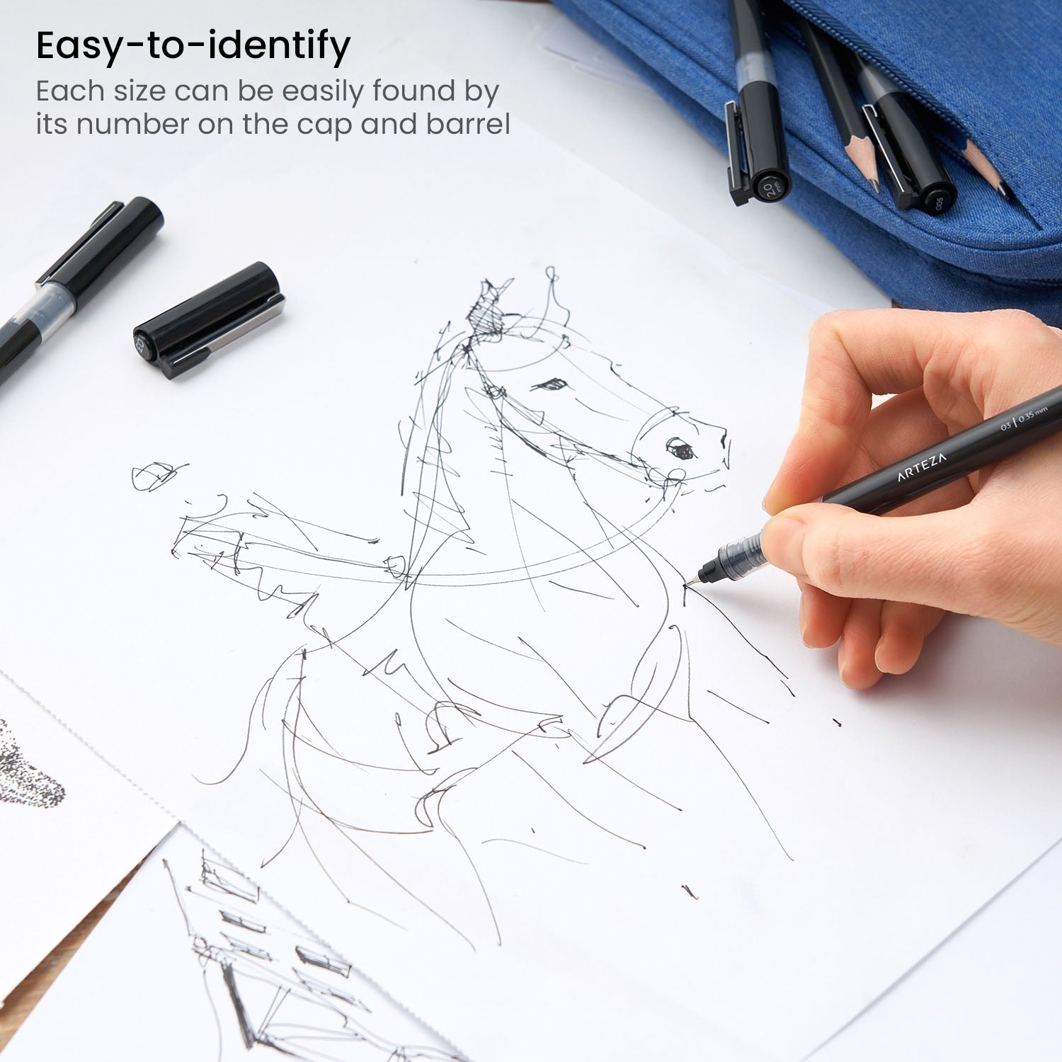 Like it Drafting Pen Set of 12 Micro Pens,Art Pens,Fineliner  Ink Pens Micro Nib Sketch Pens - Fineliner Pen