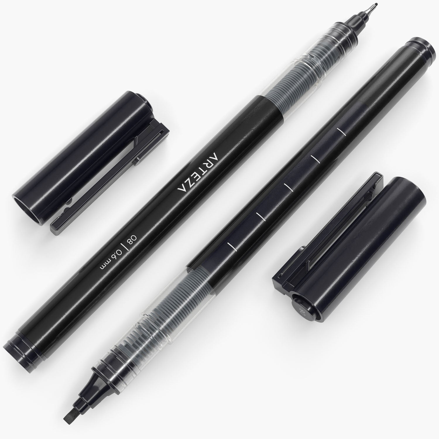 ARTEZA Micro-Line Ink Pens, Set of 5, Black Fineliners with Japanese  Archival Ink, Art Supplies for Comic Artists and Illustrators, Calligraphy