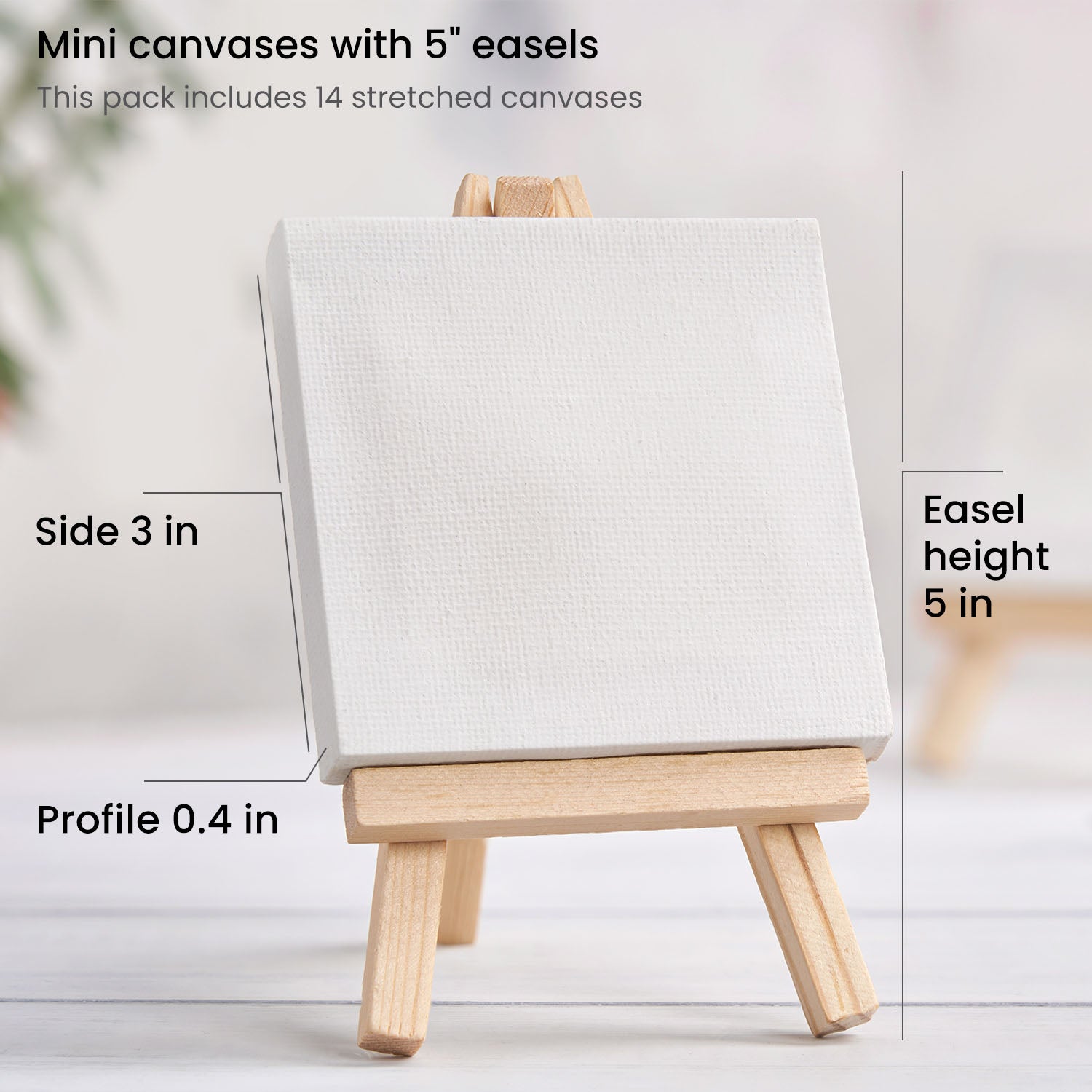  Tosnail 24 Pieces 3 x 3 Mini Canvas Panels Mini Stretched Canvas  Small Canvas Boards Square Canvas for Painting, Craft : Arts, Crafts &  Sewing