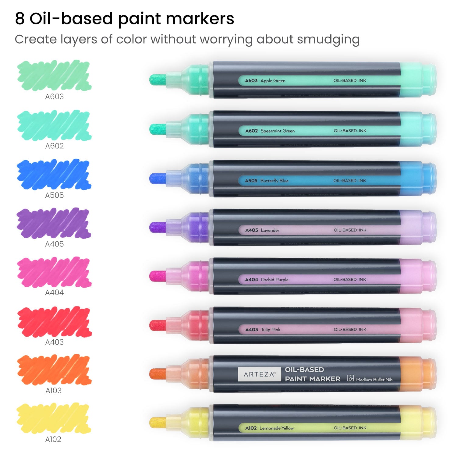 Oil Based Paint Markers, Pastel - Set of 8 –