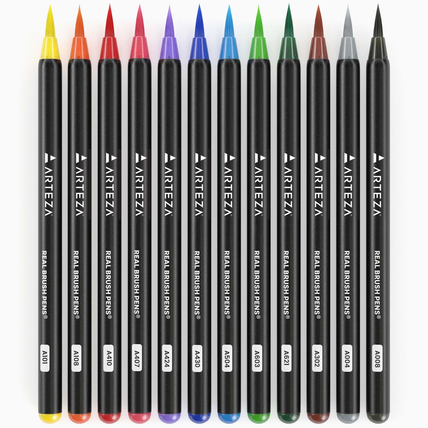  ARTEZA Real Brush Pens, 12 Pack, Drawing Markers with Flexible  Brush Tips, Watercolor Markers for Calligraphy, Painting & Coloring, Ideal  Art Supplies for Artists & Hobbyists