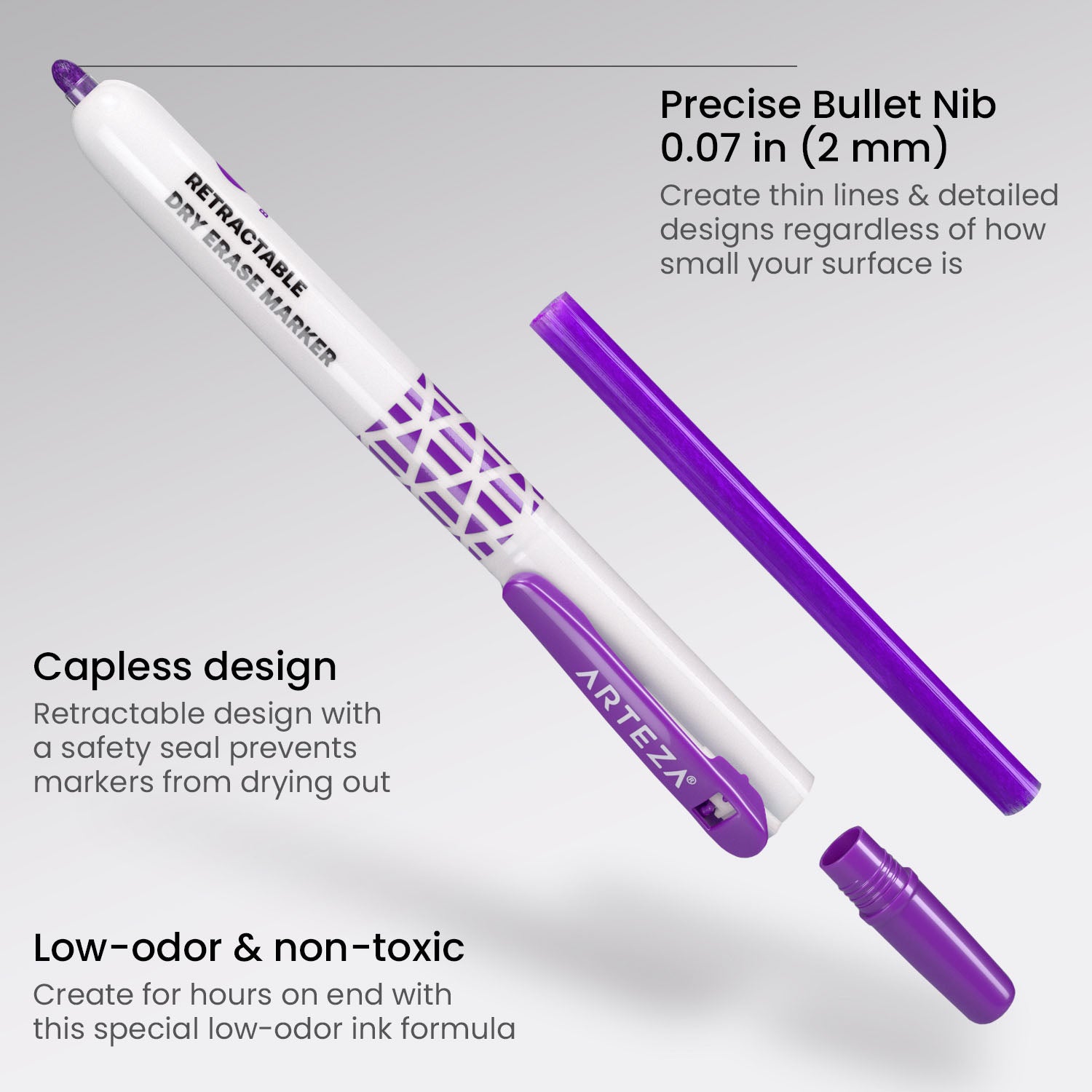 Pen Gear 16 Pack Retractable Low Odor Dry Erase Markers