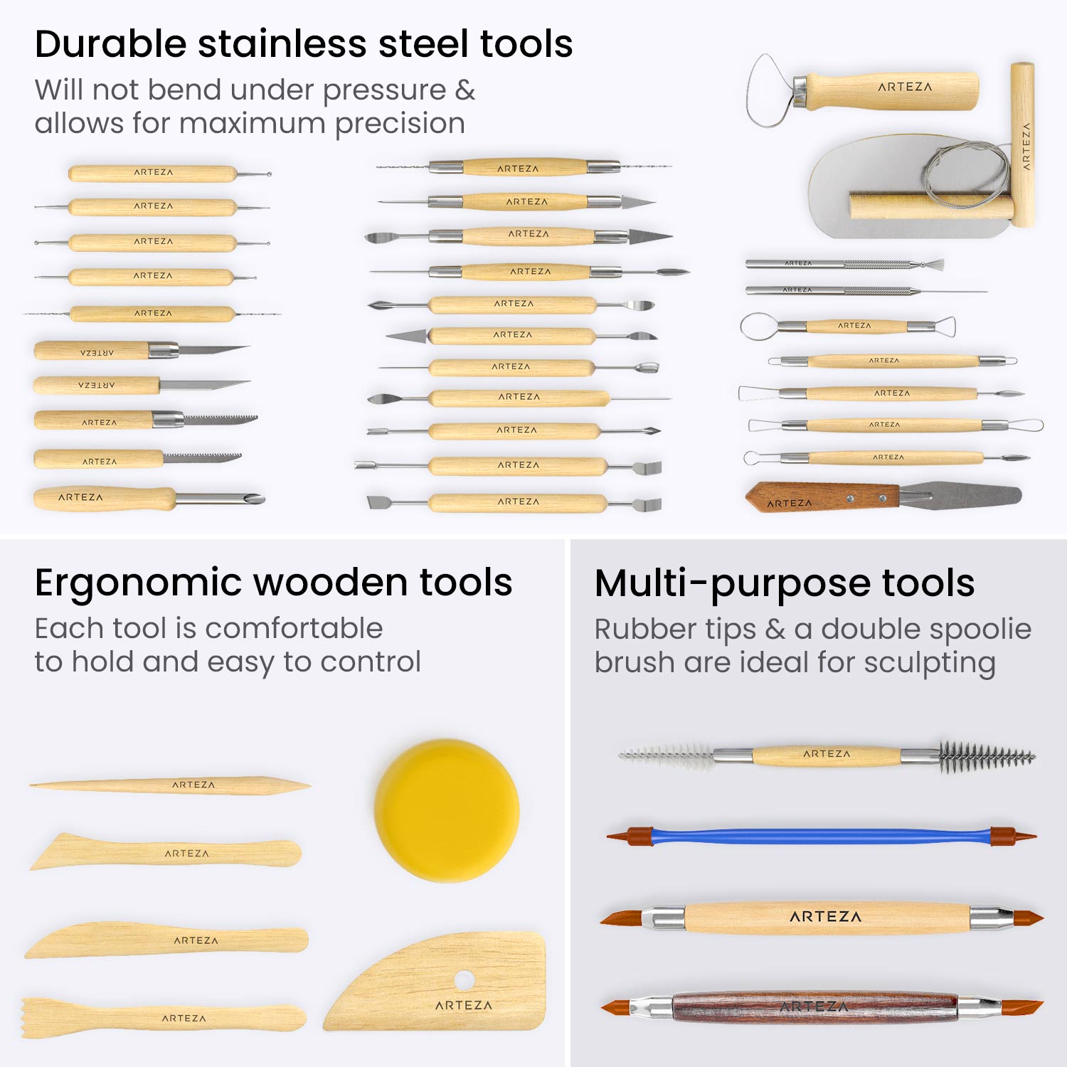 42-Piece Clay Tools and Pottery Tools Set for Sculpting and