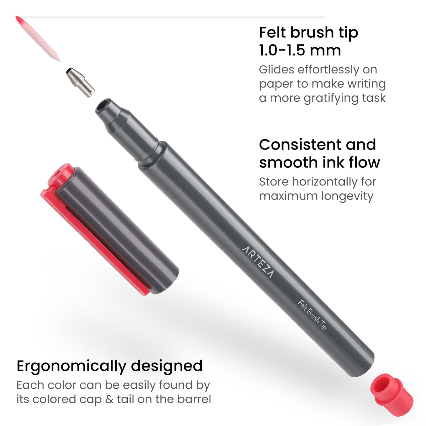 Felt Brush Pens, Seasonal Colors - Set of 24