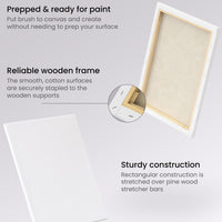 Premium Stretched Canvas, 11" x 14" - Pack of 8