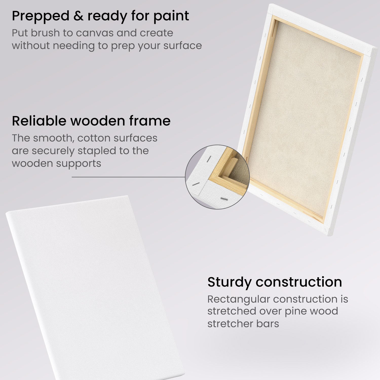 Arteza Wood Art Panels Art Supply Pack, 10x10 - 5 Pack
