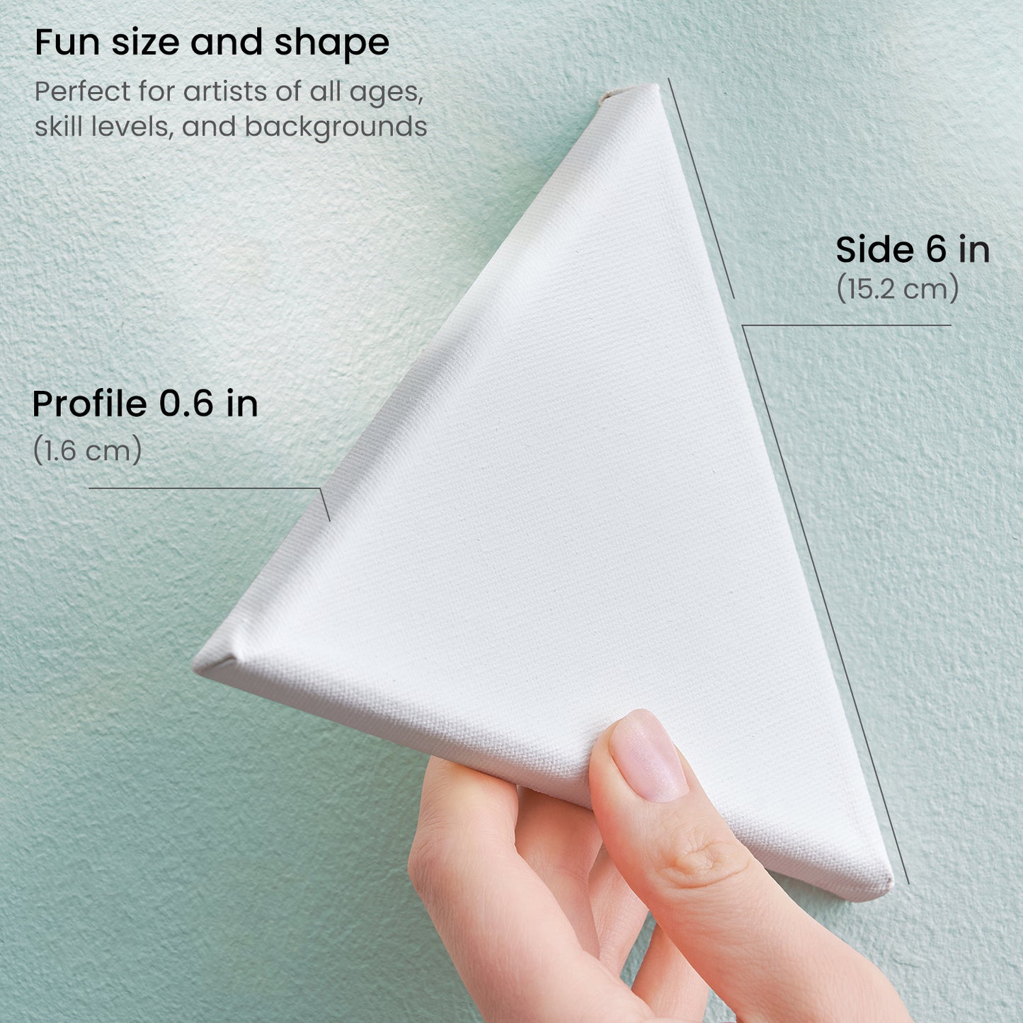 Triangle Stretched Canvas, 8" Sides - Pack of 12