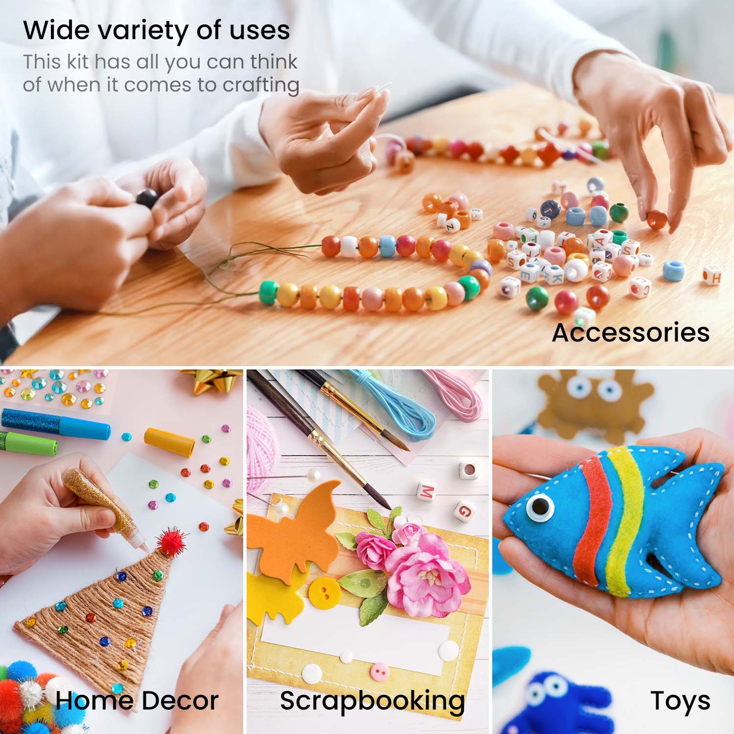 Ideas of how to use the Ultimate Craft Kit: Scrapbooking, toys, home decor and crafting accessories
