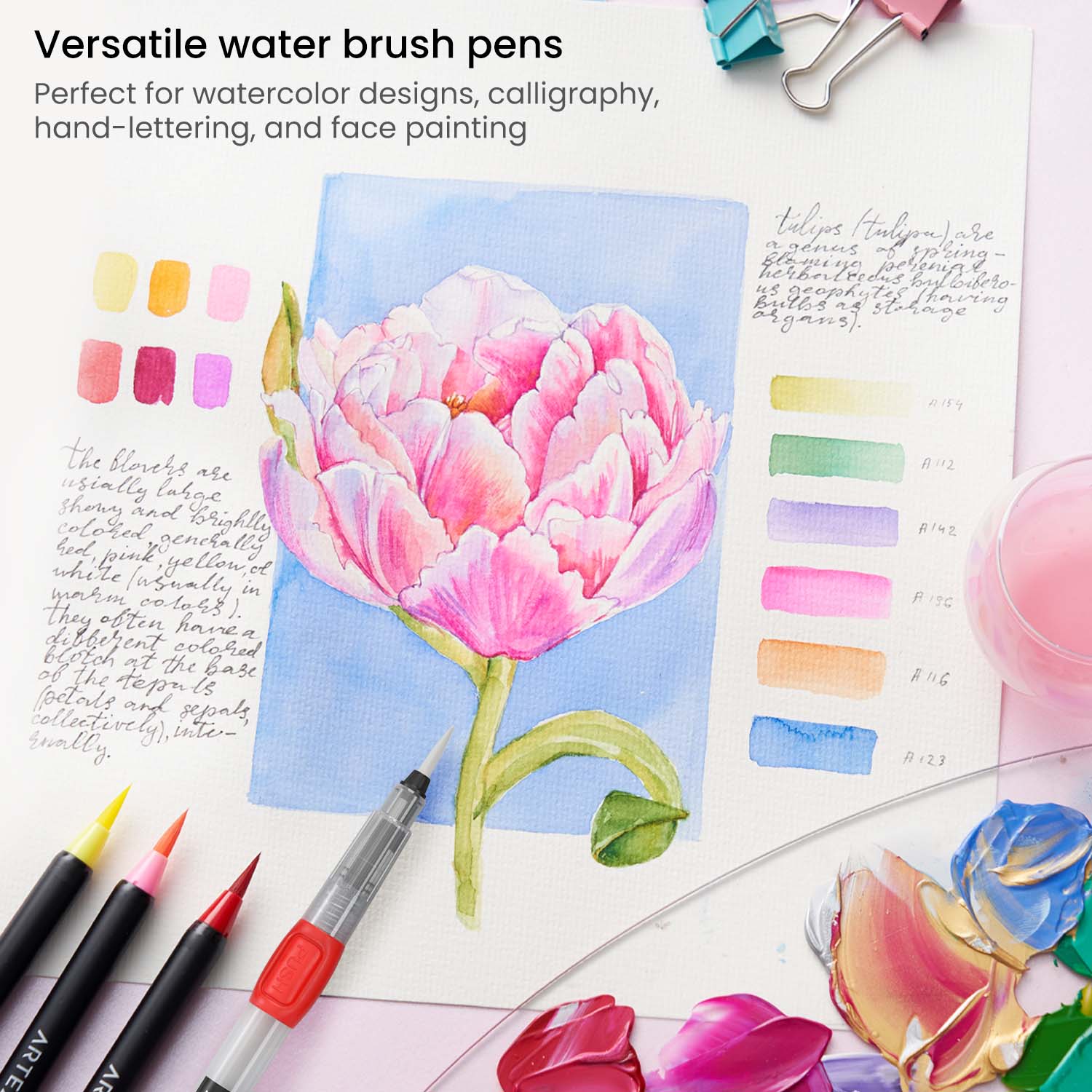Dive into a world of vibrant possibilities with Arteza Brush Pens