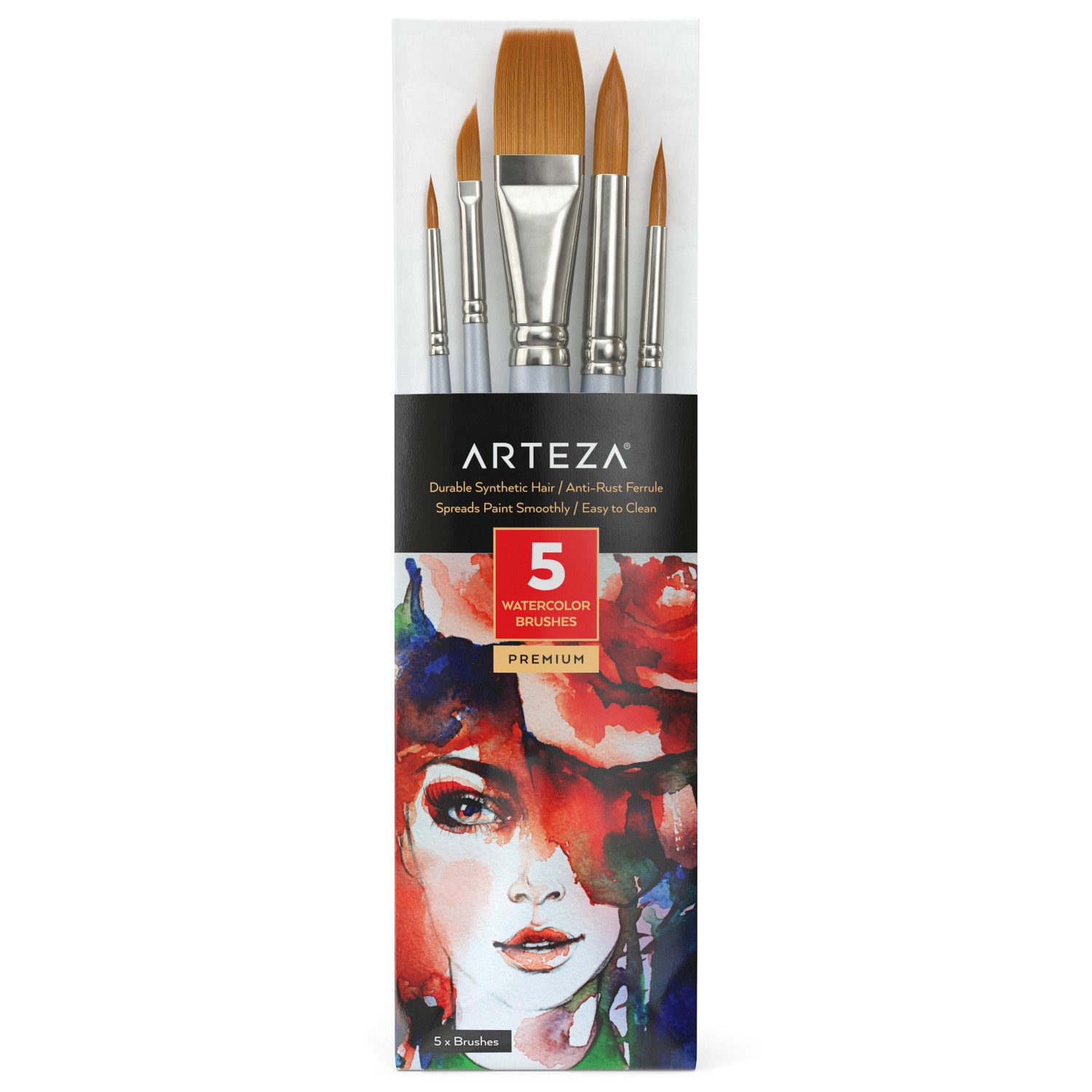 Arteza Watercolor Brushes - Set of 5